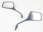 BLACK MIRRORS RIGHT LEFT SM JAPAN 10mm THREAD STEM LENGTH 6" SCOOTER MOTORCYCLE - MotoRaider