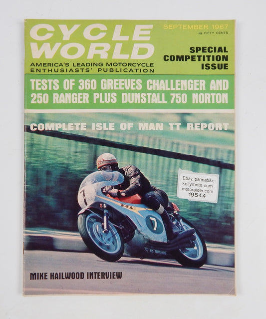 CYCLE WORD MAGAZINE 1967 ROAD TEST 360 GREEVES CHALLENGER 250 RANGER DUNSTALL - MotoRaider