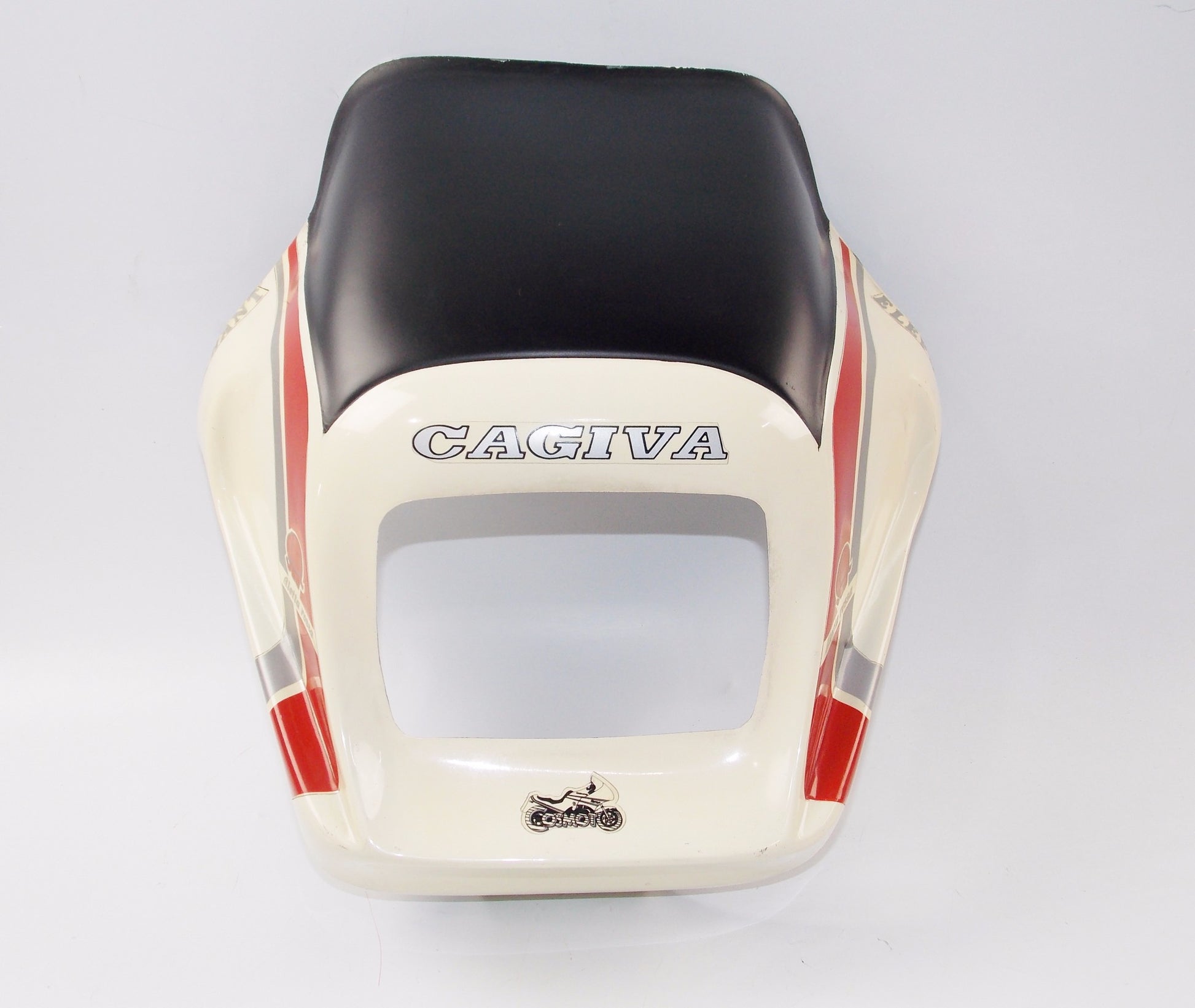 OEM CAGIVA ALETTA ROSSA/ELEFANT 125 HEADLIGHT COVER FIBER GLASS WHITE COSMOTO - MotoRaider