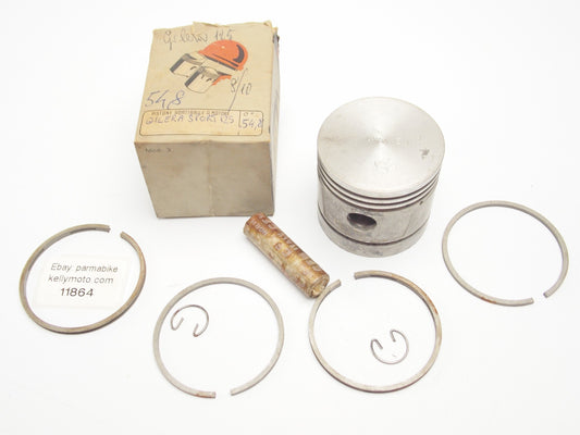 NOS DINAMIN PISTON + RINGS + PIN + CLIPS SET CPL. D. 54.8 mm GILERA SPORT 125 - MotoRaider
