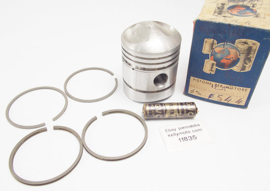NOS ASSO WERKE PISTON+RINGS+PIN 55.4 mm F.B. MONDIAL 125 cc CHAMPION - MotoRaider