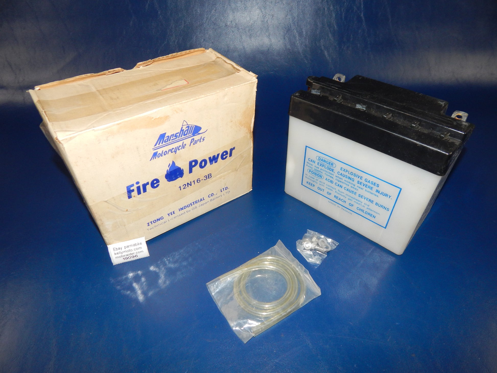 FIRE POWER MOTORCYCLES BATTERY 12N16-3B SNOWMOBILE QUAD MOPED ATV - MotoRaider