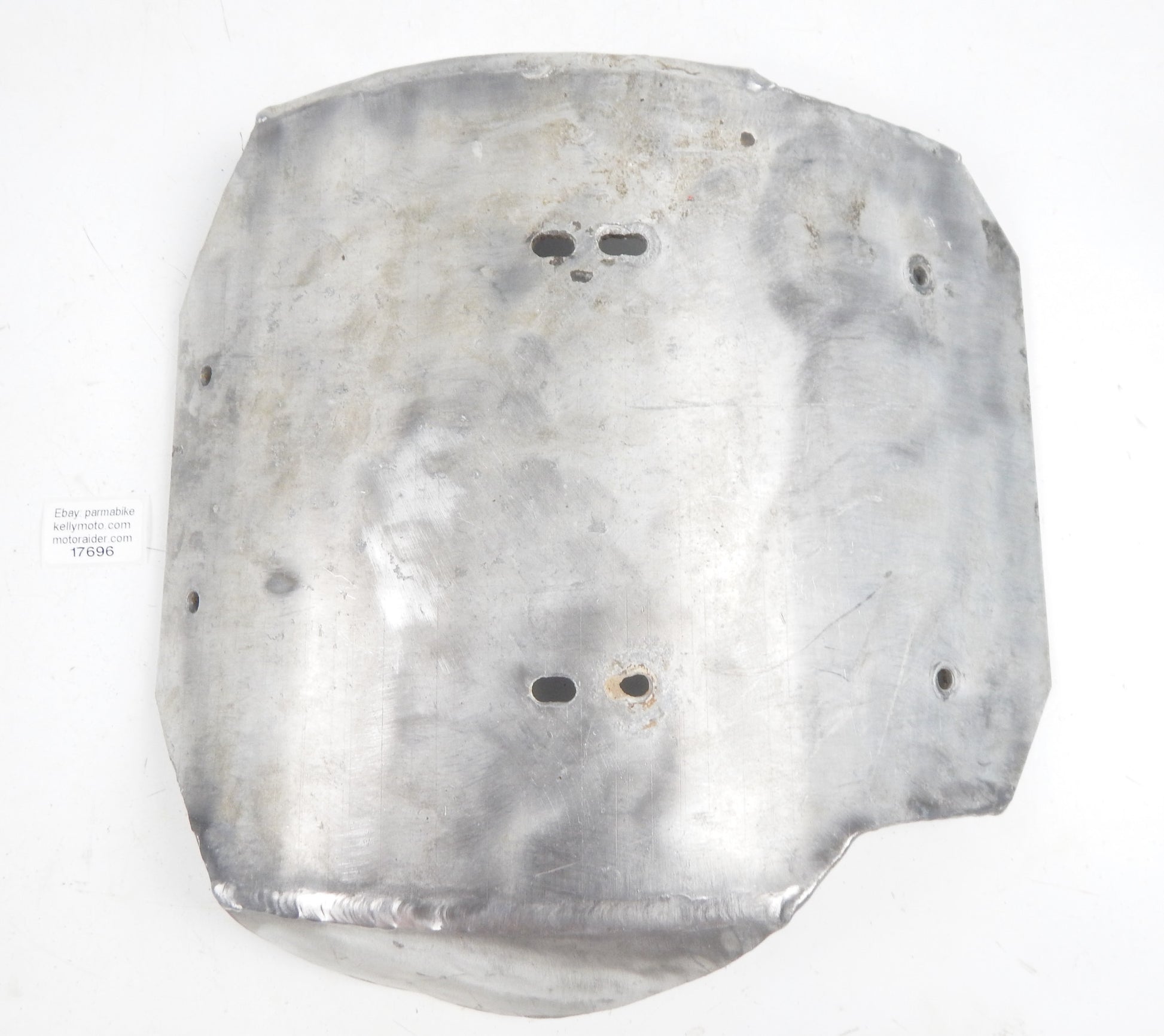VINTAGE MOTORCYCLE ENGINE FRAME PROTECTOR SKID PLATE 15"x14.5" ENDURO MOTOCROSS - MotoRaider