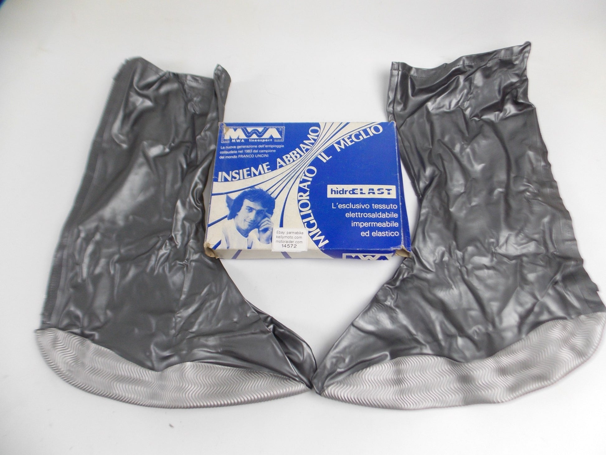 MWA OVER SHOES RAIN BOOT COVER GRAY LARGE 13"1/2 WIDTH=8" 1/2 MOTORCYCLE RIDING - MotoRaider