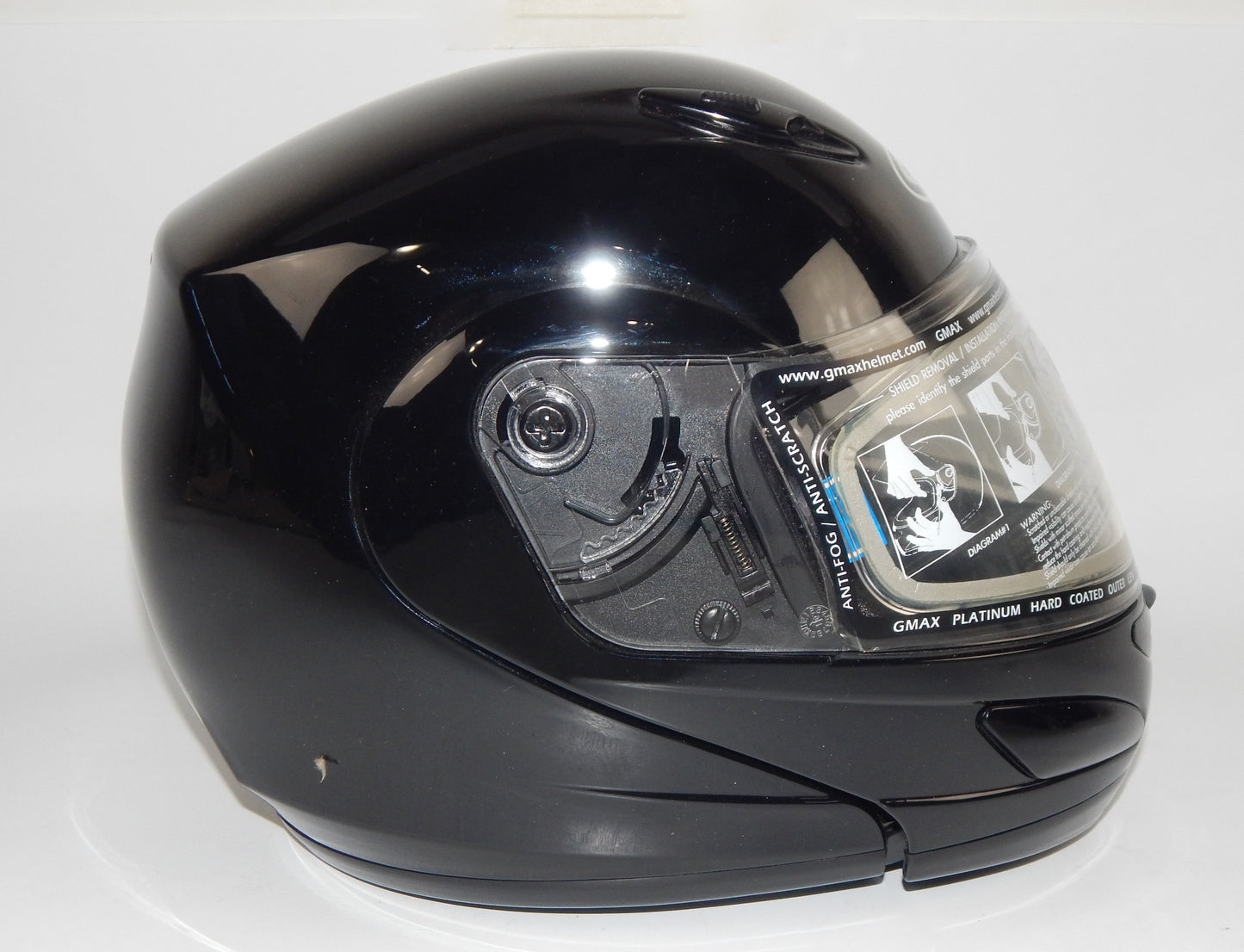 GMAX GM44S FULL FACE MODULAR HELMET BLACK SIZE XL MOTOTRCYCLE SNOWMOBILE ATV - MotoRaider
