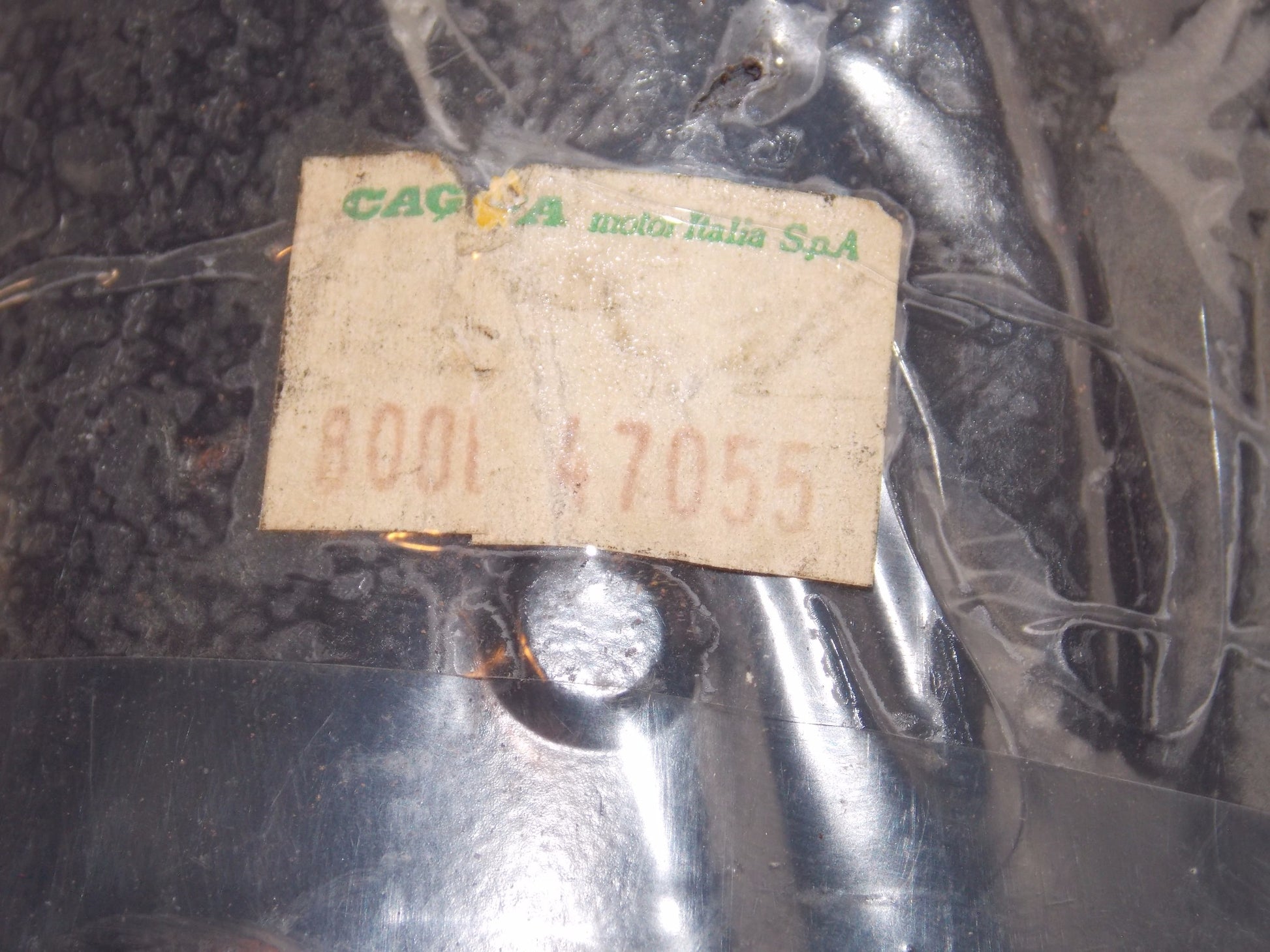 NOS OEM CAGIVA 1980's EXHAUST SILENCER PIPE MUFFLER 43195 | 800L47055 - MotoRaider
