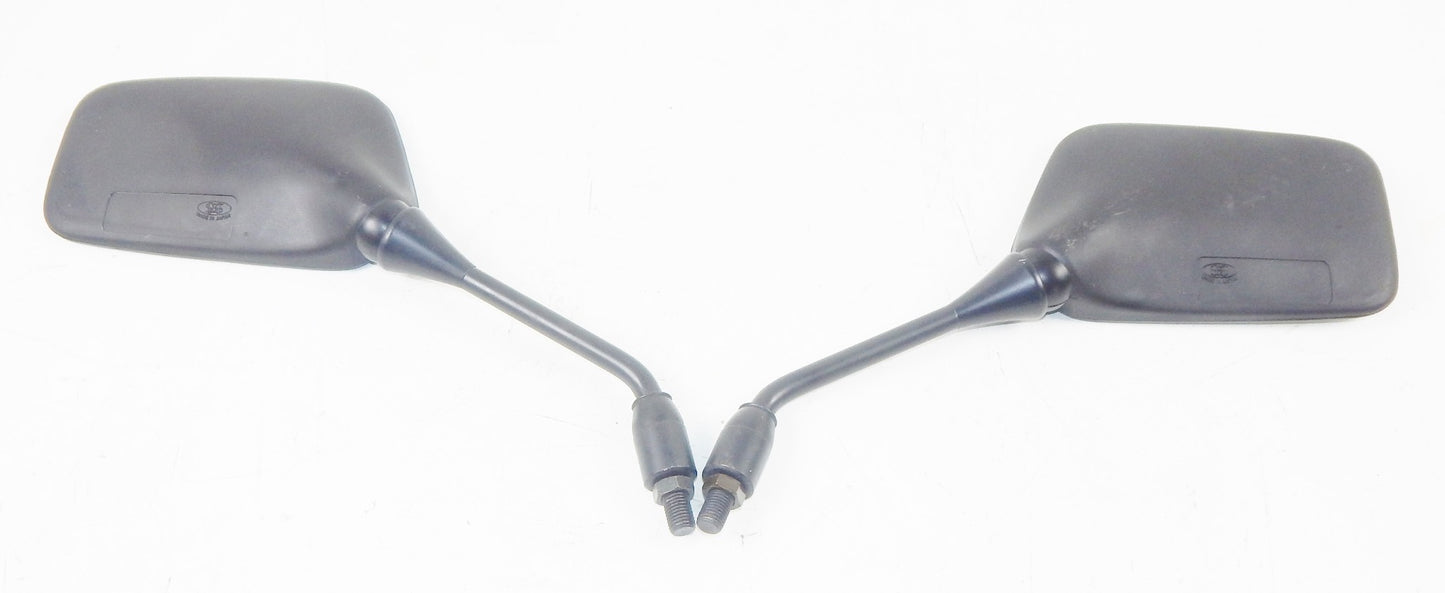 BLACK MIRRORS RIGHT LEFT SM JAPAN 10mm THREAD STEM LENGTH 6" SCOOTER MOTORCYCLE - MotoRaider