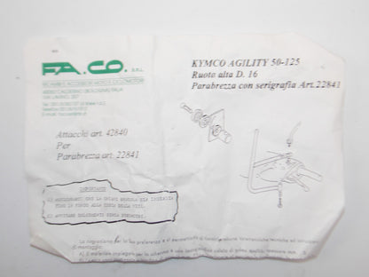 2008-2012 KYMCO AGILITY 50-125 WINDSCREEN MOUNT ATTACHMENT KIT FACO ART. 22841 - MotoRaider