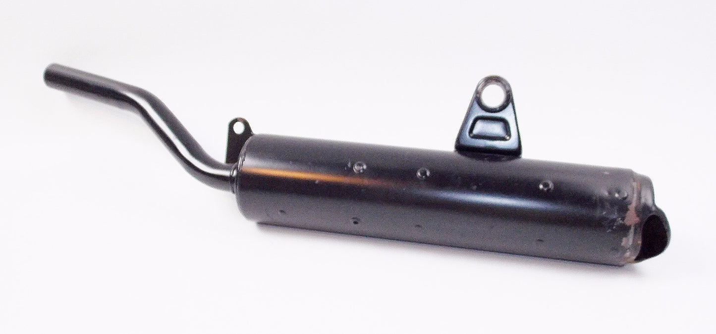 NOS OEM CAGIVA 1980's EXHAUST SILENCER PIPE MUFFLER 43195 | 800L47055 - MotoRaider