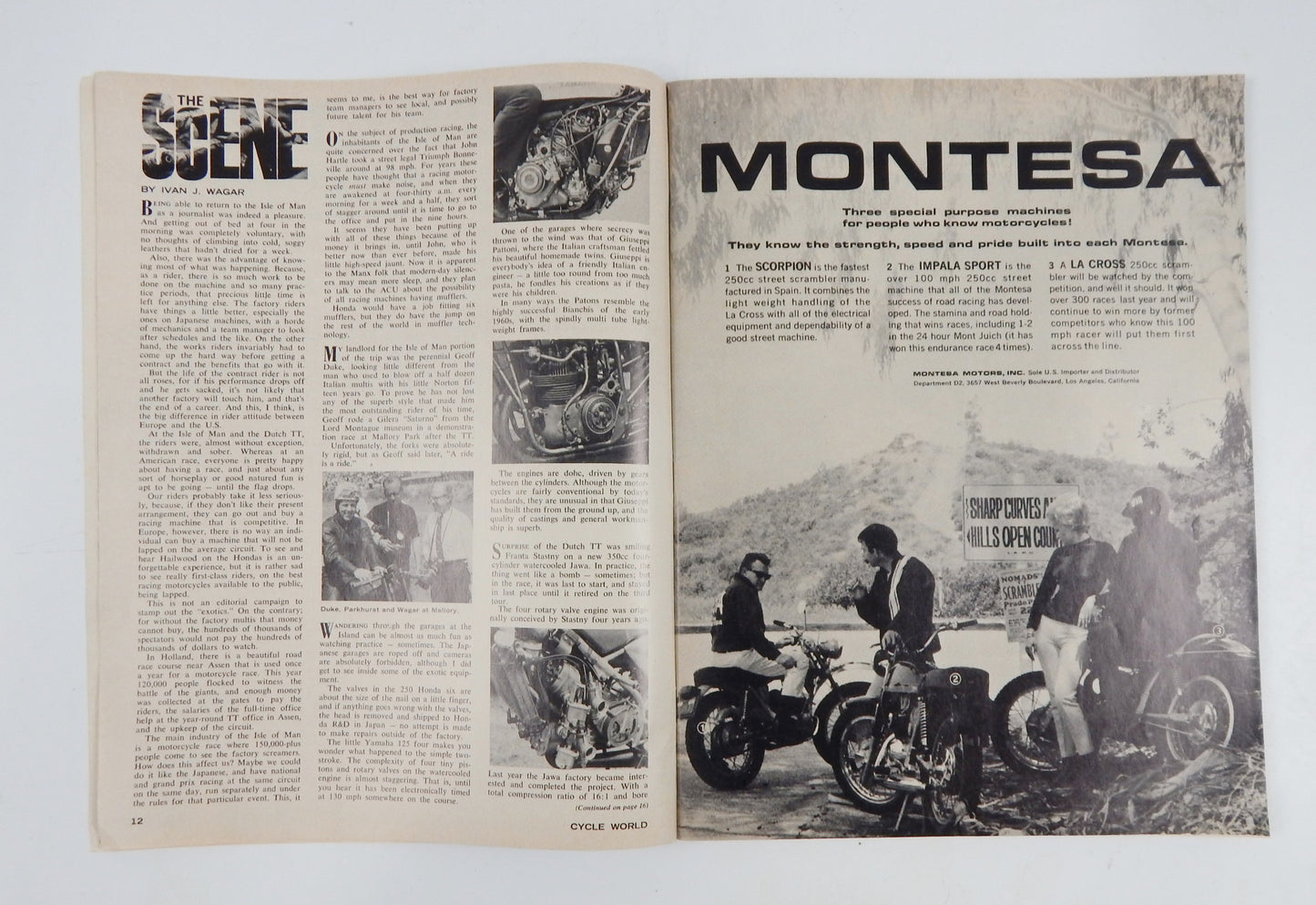 CYCLE WORD MAGAZINE 1967 ROAD TEST 360 GREEVES CHALLENGER 250 RANGER DUNSTALL - MotoRaider