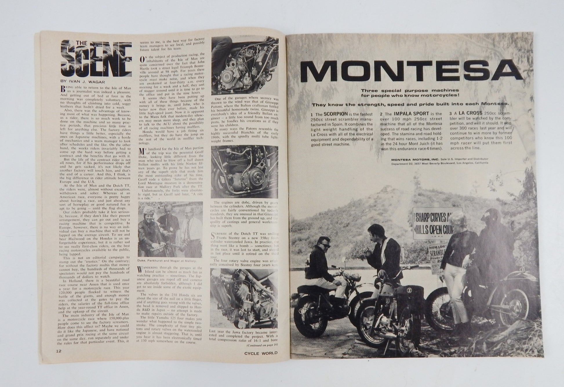 CYCLE WORD MAGAZINE 1967 ROAD TEST 360 GREEVES CHALLENGER 250 RANGER DUNSTALL - MotoRaider