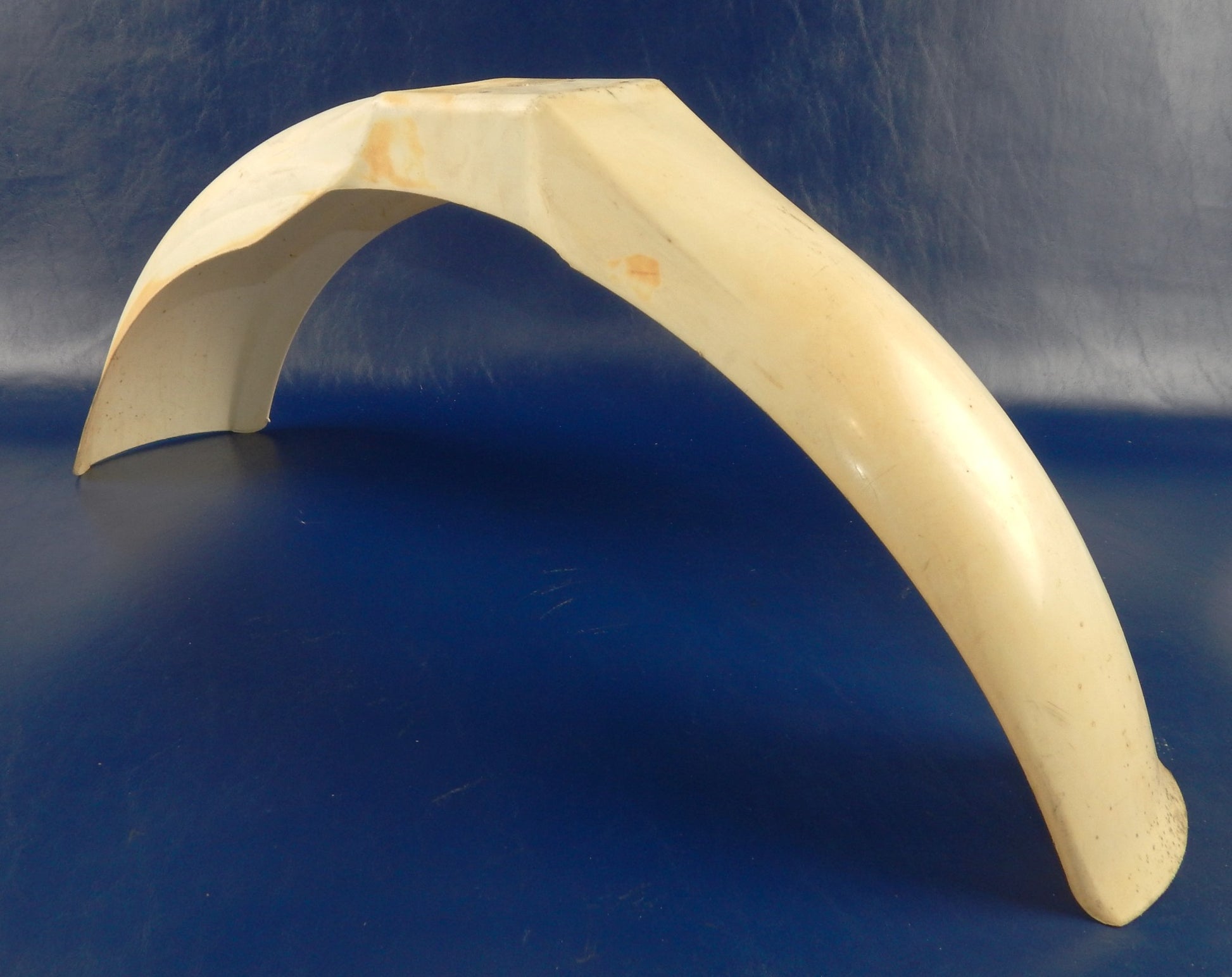 PRESTON PETTY MX MUD GUARD FRONT FENDER WHITE PLASTIC L=39" VINTAGE ENDURO CROSS - MotoRaider