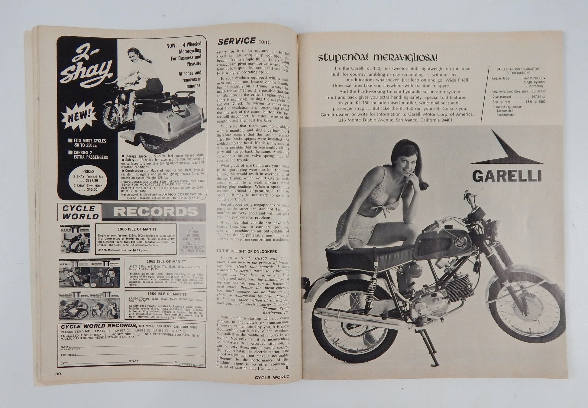 CYCLE WORD MAGAZINE 1967 ROAD TEST 360 GREEVES CHALLENGER 250 RANGER DUNSTALL - MotoRaider