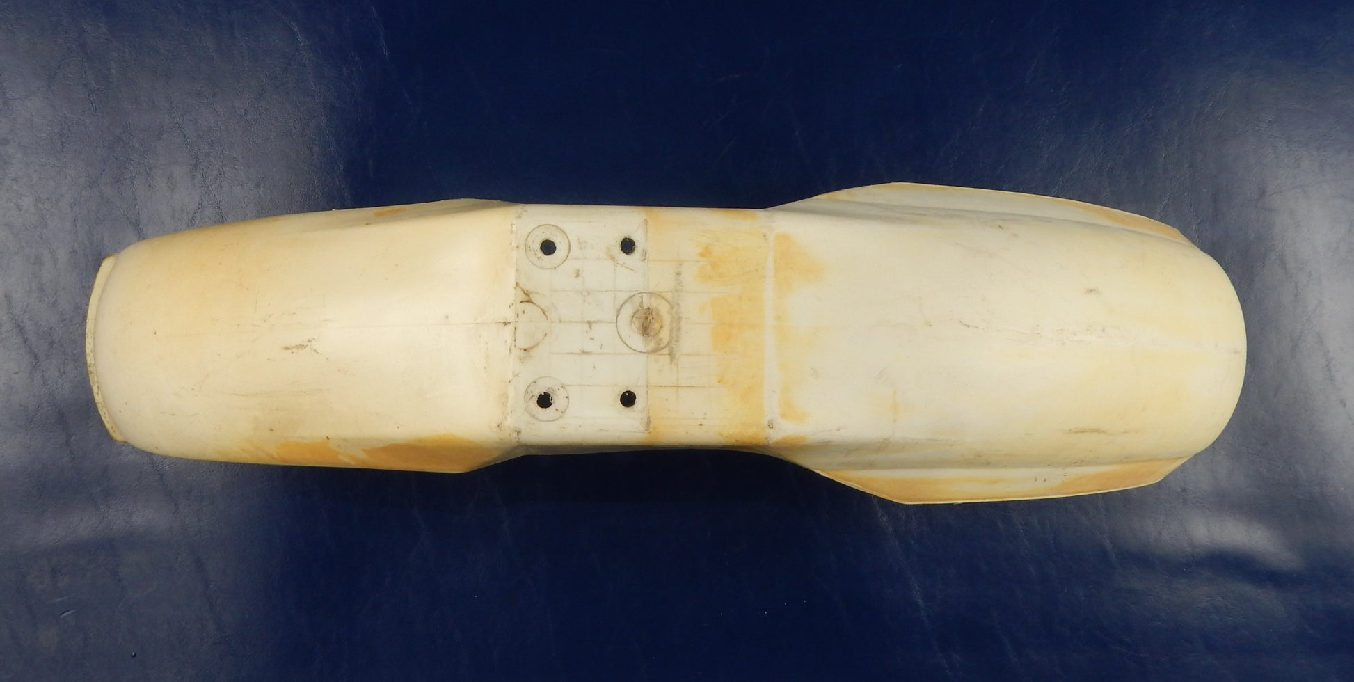 PRESTON PETTY MX MUD GUARD FRONT FENDER WHITE PLASTIC L=39" VINTAGE ENDURO CROSS - MotoRaider