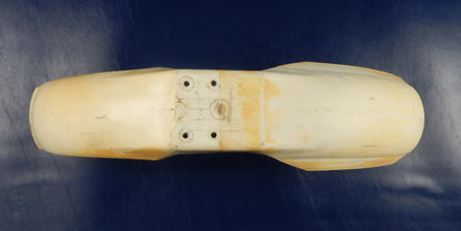PRESTON PETTY MX MUD GUARD FRONT FENDER WHITE PLASTIC L=39" VINTAGE ENDURO CROSS - MotoRaider