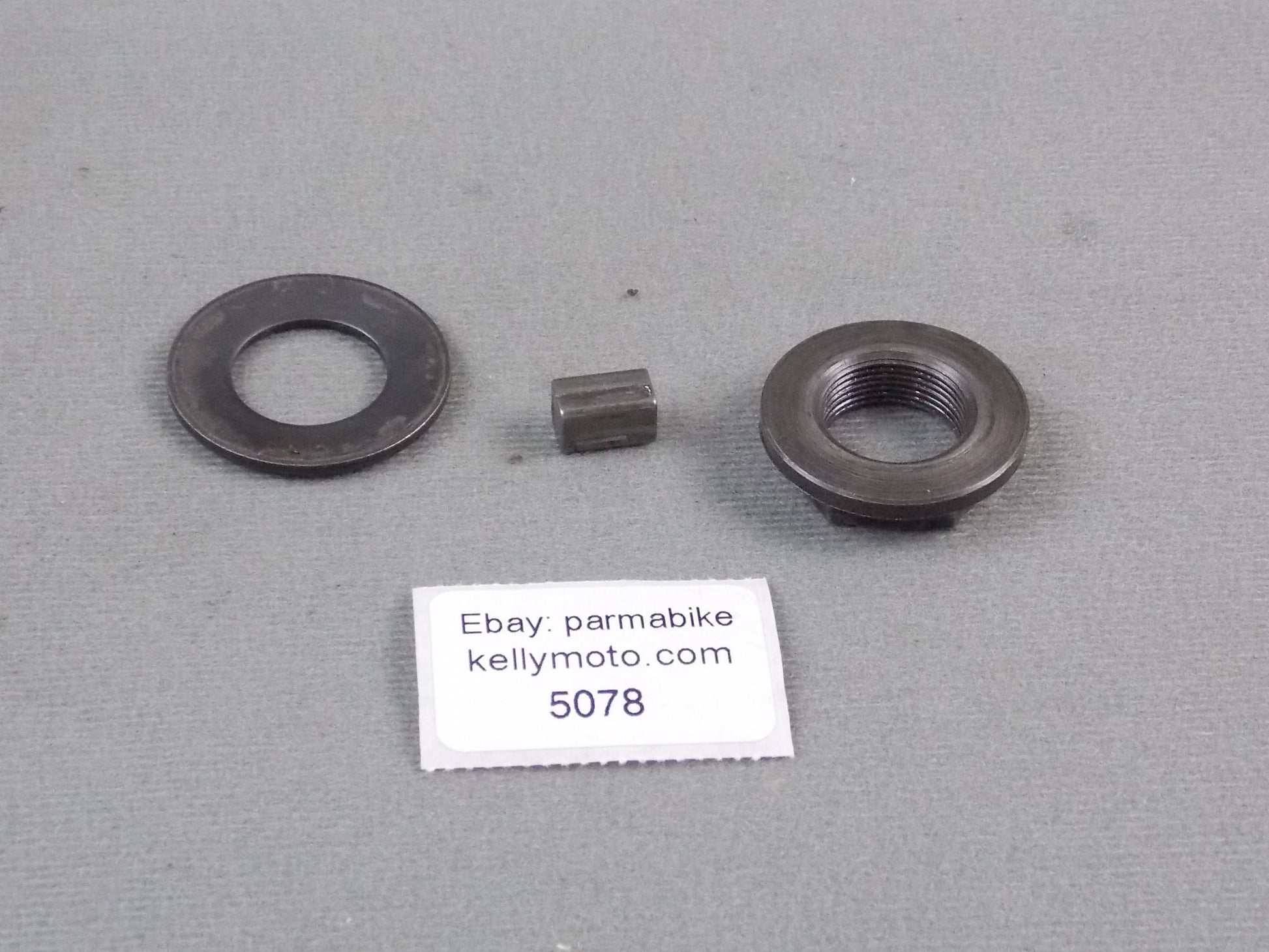 OEM YAMAHA 1976 YZ 400 ENGINE PRIMARY GEAR NUT KEY WASHER YZ400 MOTOR - MotoRaider