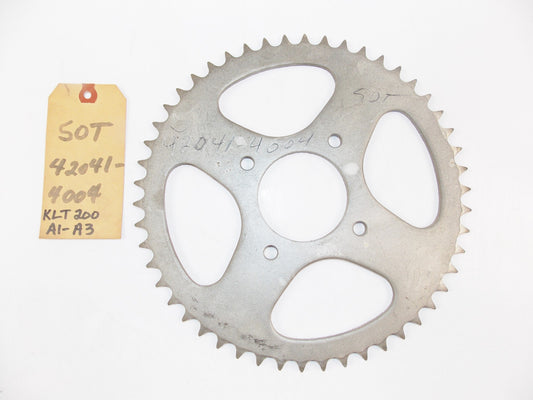 KAWASAKI 1981-1983 KLT200 A1-A4 REAR SPROCKET 50 T STEEL OE# 42041-4004 - MotoRaider
