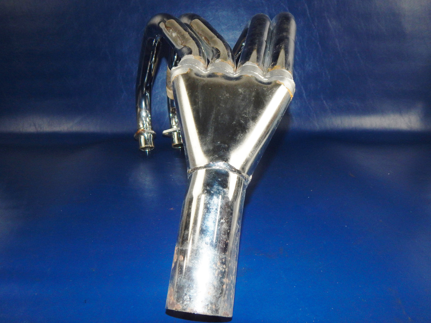 NOS MARVING CHROME 4 in 1 HEADER FRONT EXHAUST MUFFLER PIPE YAMAHA XJ900 Y47C - MotoRaider