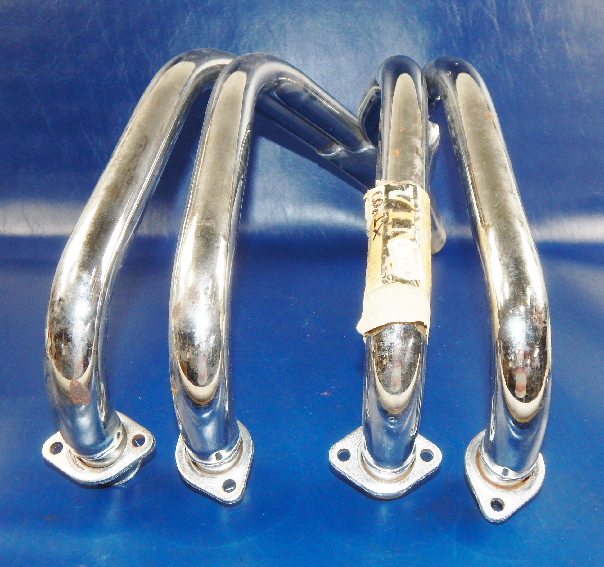 NOS MARVING CHROME 4 in 1 HEADER FRONT EXHAUST MUFFLER PIPE YAMAHA XJ900 Y47C - MotoRaider