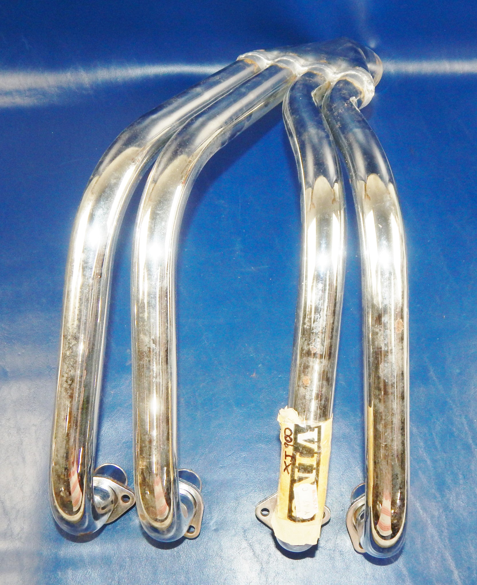 NOS MARVING CHROME 4 in 1 HEADER FRONT EXHAUST MUFFLER PIPE YAMAHA XJ900 Y47C - MotoRaider