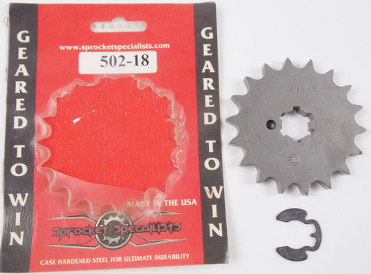 SPROCKET SPECIALIST FRONT COUNTER SPROCKET 18T 6 SPLINE 502-18 E-TON - MotoRaider