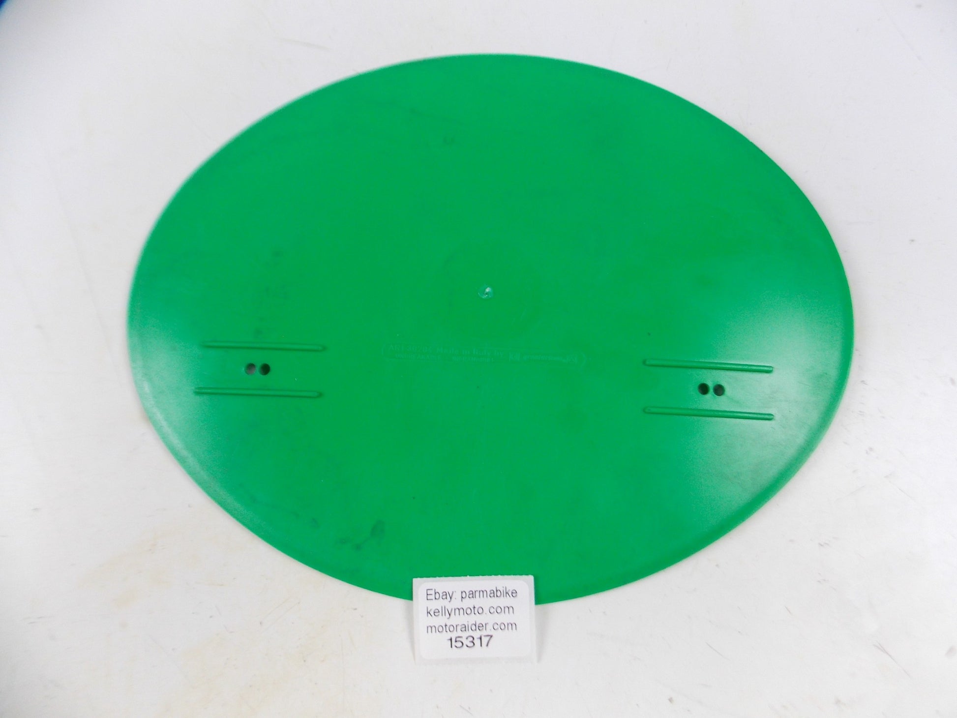 VINTAGE MOTORCYCLES ENDURO MOTOCROSS OVAL PLATES 9"x11" PLASTIC GREEN BETA MAICO - MotoRaider