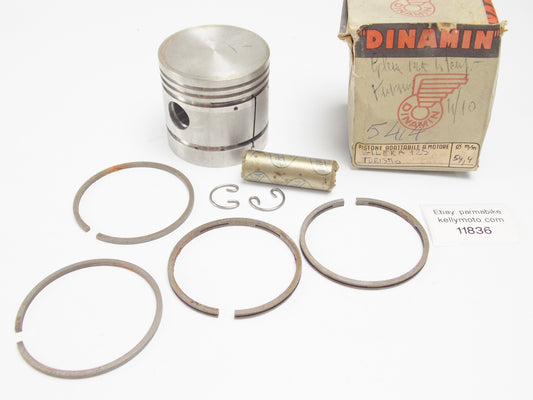 NOS DINAMIN PISTON+RINGS+CLIPS+PIN SET CPL 54.4 mm GILERA 125cc 4-STROKE TURISMO - MotoRaider