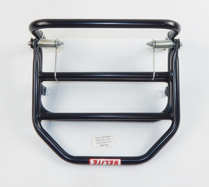ELITE MOTORCYCLES BLACK REAR RACK LUGGAGE TOP CASE HOLDER 11" x 10" SCOOTER - MotoRaider