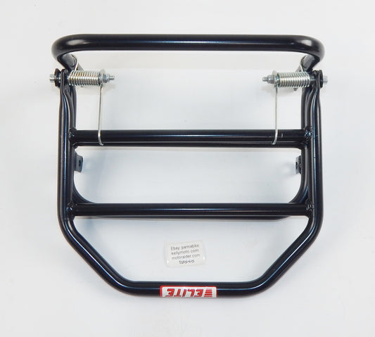 ELITE MOTORCYCLES BLACK REAR RACK LUGGAGE TOP CASE HOLDER 11" x 10" SCOOTER - MotoRaider
