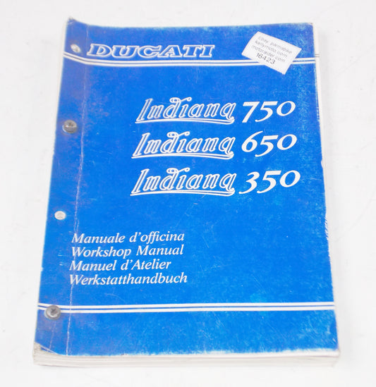 OEM DUCATI 1987 INDIANA 350 650 750 ITALY DEALER WORKSHOP REPAIR MANUAL BOOK - MotoRaider