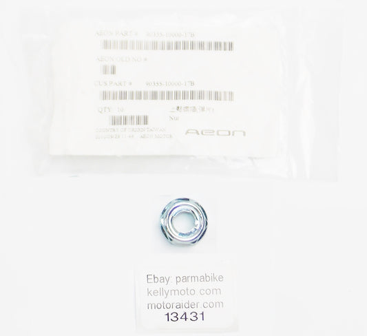 OEM AEON GOES 400 FRONT/REAR WHEEL NUT 90355-10000-17B - MotoRaider