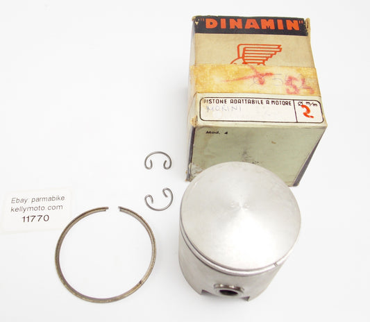 NOS DINAMIN PISTON + RING + PIN + CLIPS D. 54.2 mm MOTO MORINI 125 cc - MotoRaider