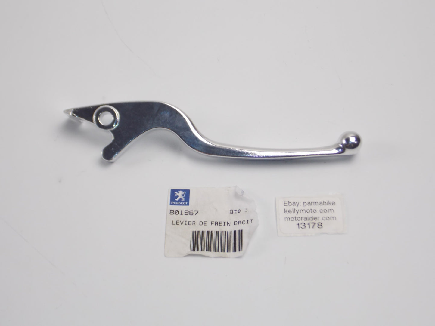 NOS OEM PEUGEOT BELVILLE 200 | TWEET 150/125 RIGHT FRONT BRAKE LEVER 801967 - MotoRaider