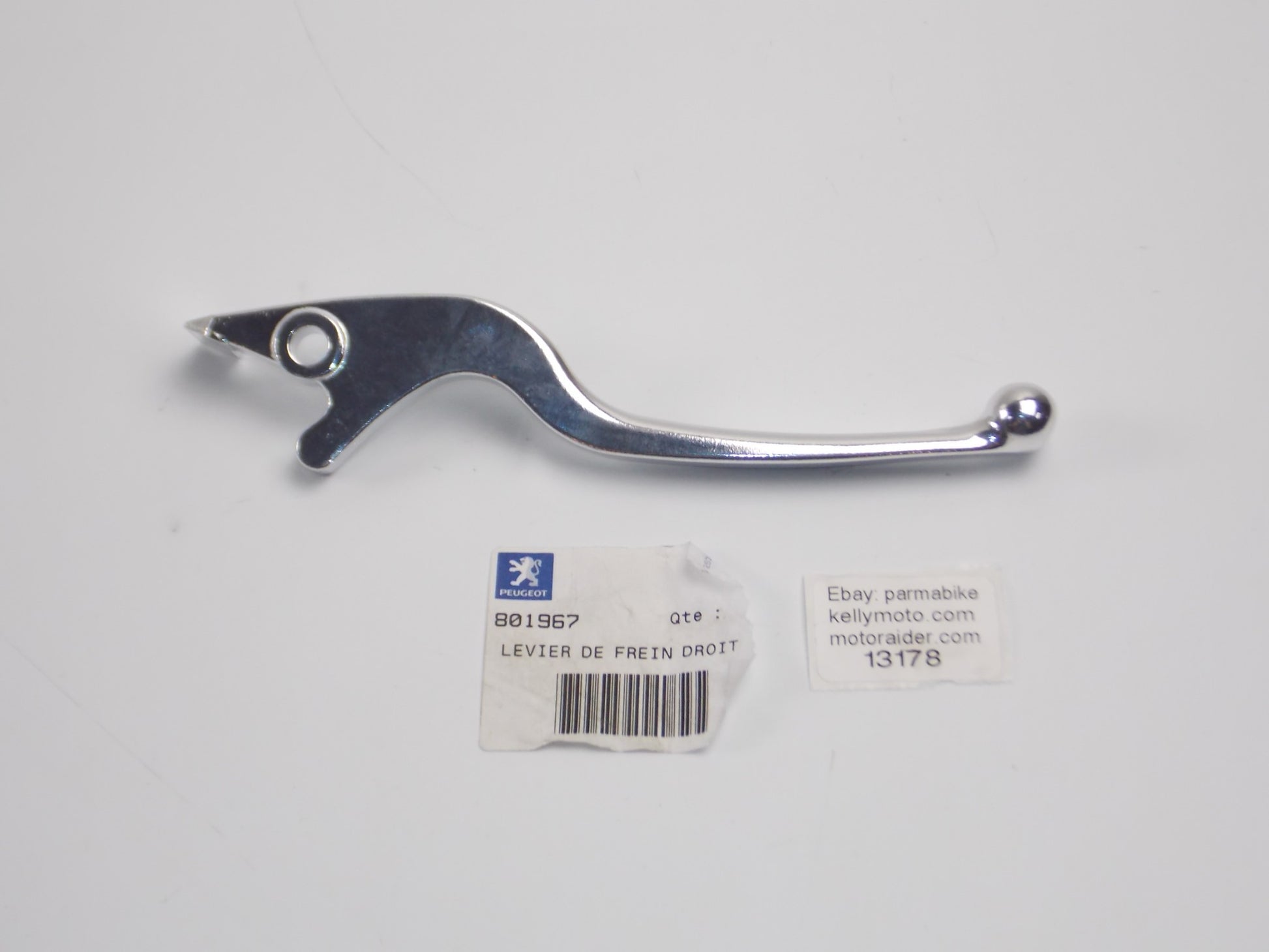 NOS OEM PEUGEOT BELVILLE 200 | TWEET 150/125 RIGHT FRONT BRAKE LEVER 801967 - MotoRaider