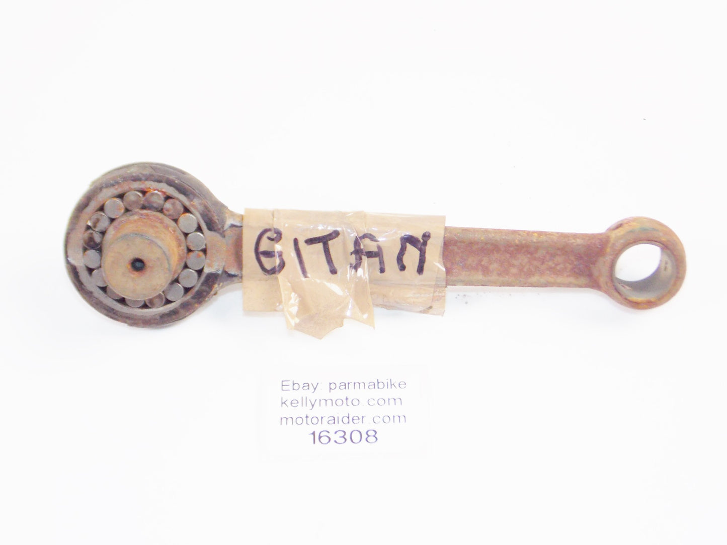 CONNECTING ROD+PIN GITAN 125cc 80-88 OVERALL LENGTH 158mm VINTAGE ITALY - MotoRaider