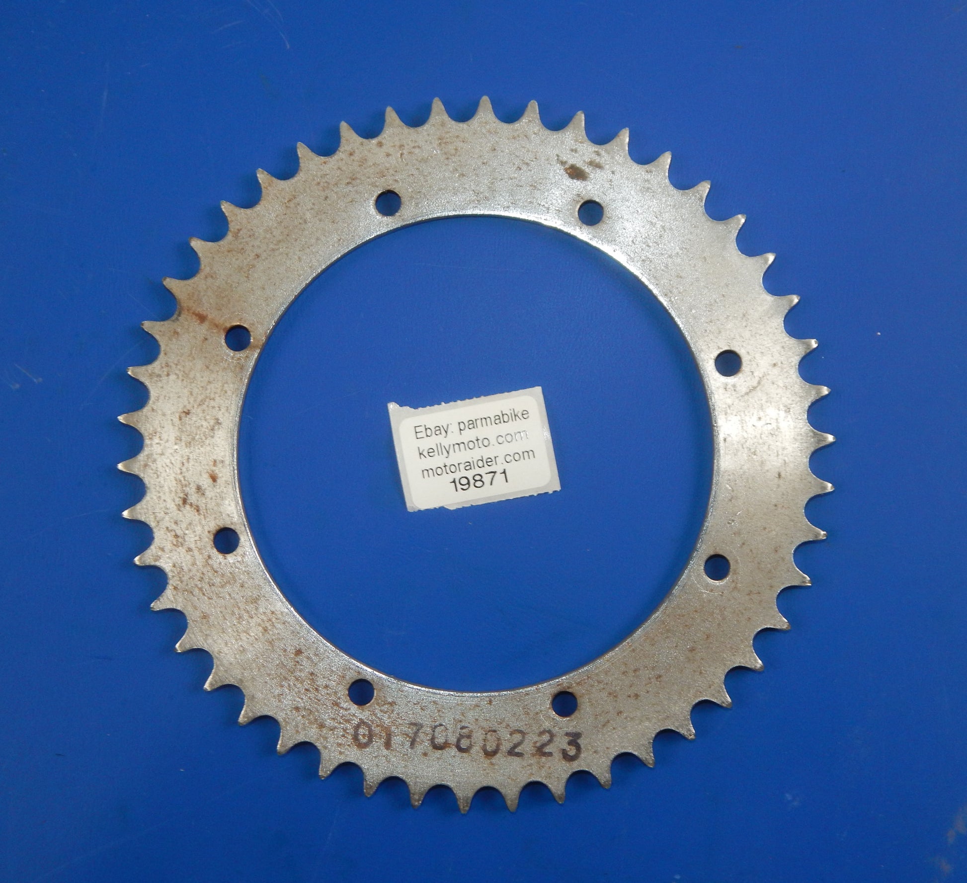 REAR WHEEL DRIVE SPROCKET 46T OVERALL DIAMETER 7.5" 190.5mm VINTAGE MOTORCYCLE - MotoRaider