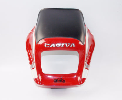 NOS OEM CAGIVA ALETTA ROSSA/ELEFANT 125 HEADLIGHT COVER FIBER GLASS RED COSMOTO - MotoRaider