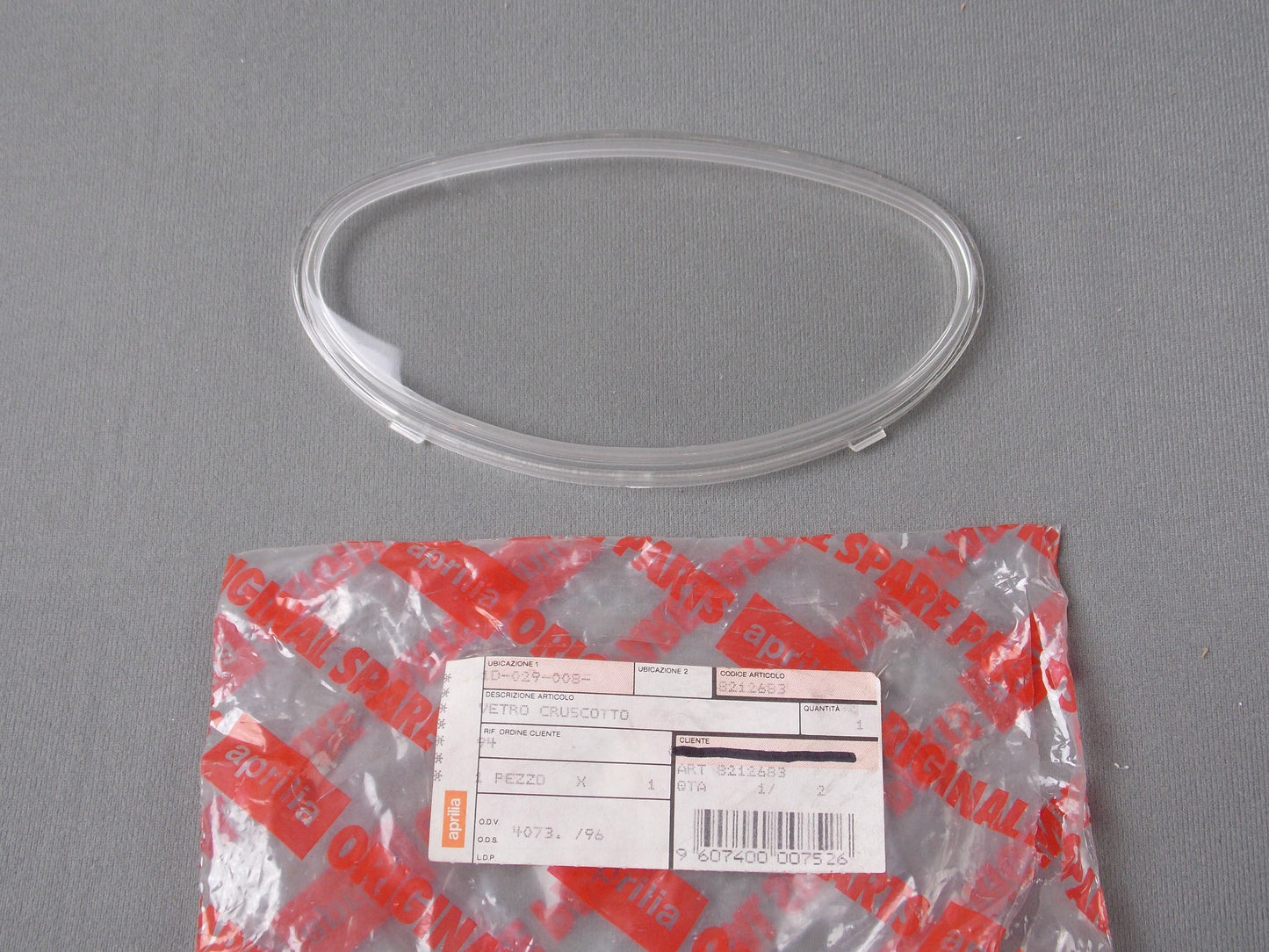 NOS OEM 1993-1996 APRILIA SCARABEO 50 2T DASHBOARD GAUGES LENS P8212683 - MotoRaider