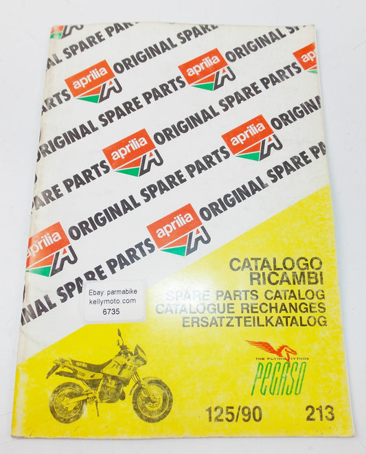 APRILIA 1990 PEGASO 125 SPARE PARTS CATALOG ENGLISH/FRENCH/GERMAN/SPANISH 213 - MotoRaider