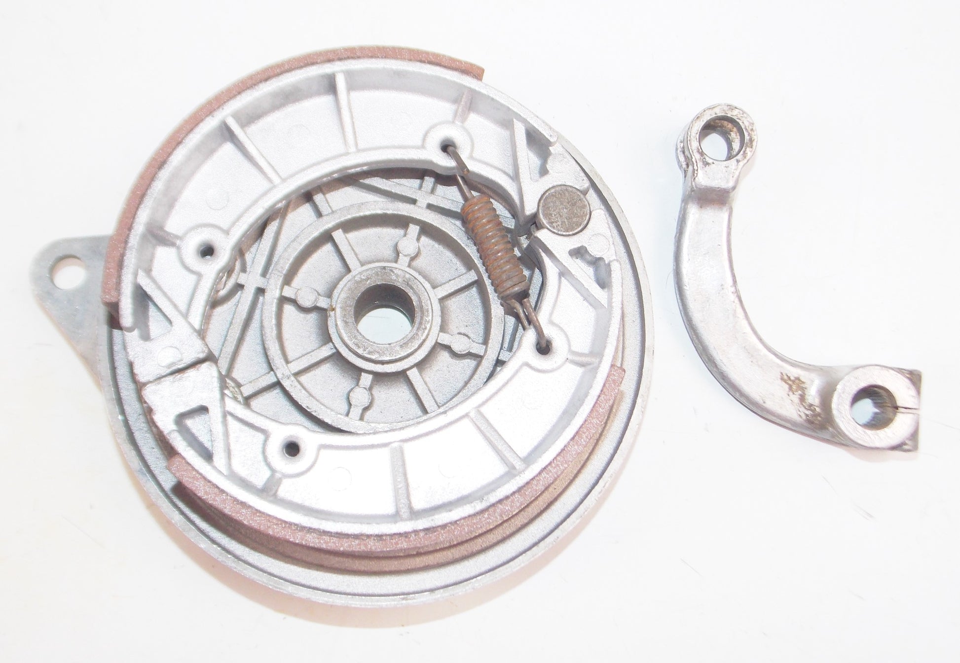 1976 BETA CR 125 250 REAR WHEEL BRAKE PLATE D=160mm SHOES ACTUATOR LEVER GRIMECA - MotoRaider