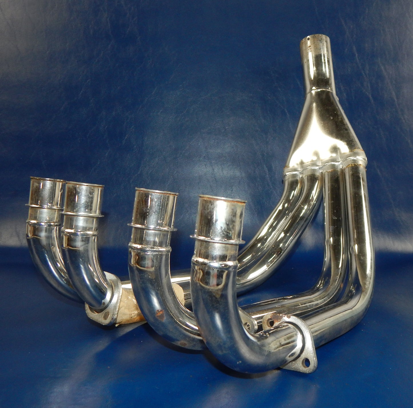 NOS MARVING CHROME 4 in 1 HEADER FRONT EXHAUST MUFFLER PIPE YAMAHA XJ900 Y47C - MotoRaider