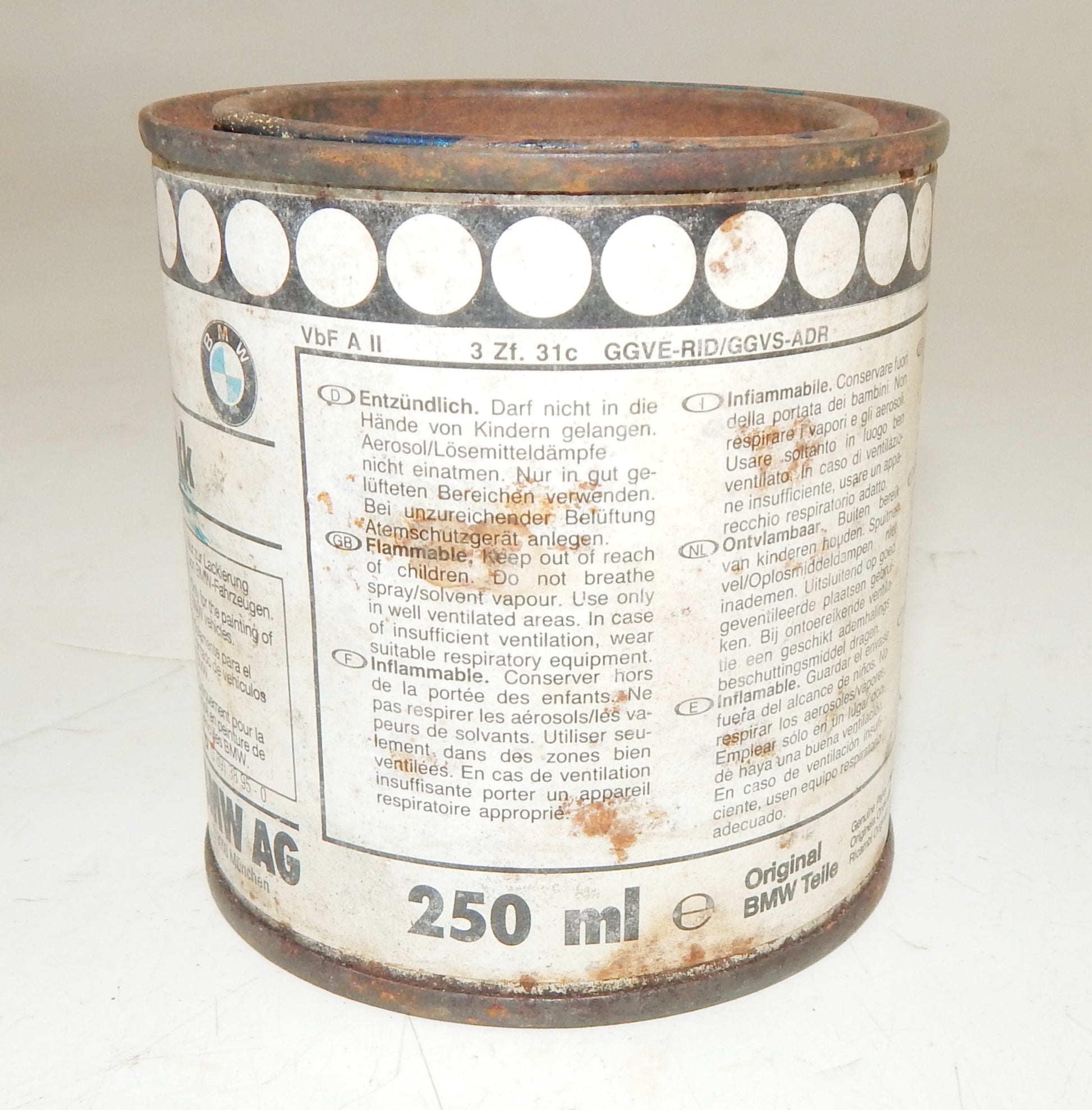 OEM BMW PAINT CAN 250ml BASECOAT METALLIC BMW 159 (Yucatürkis) - MotoRaider