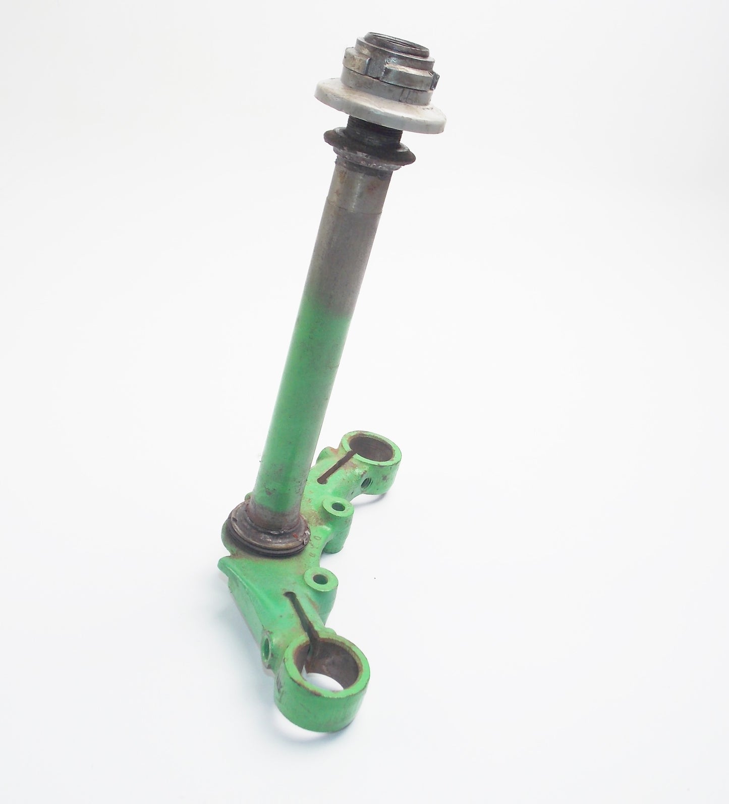 1970's FRONT FORK STEERING STEM + LOWER PLATE CONE RACES + DUST SEAL GREEN - MotoRaider