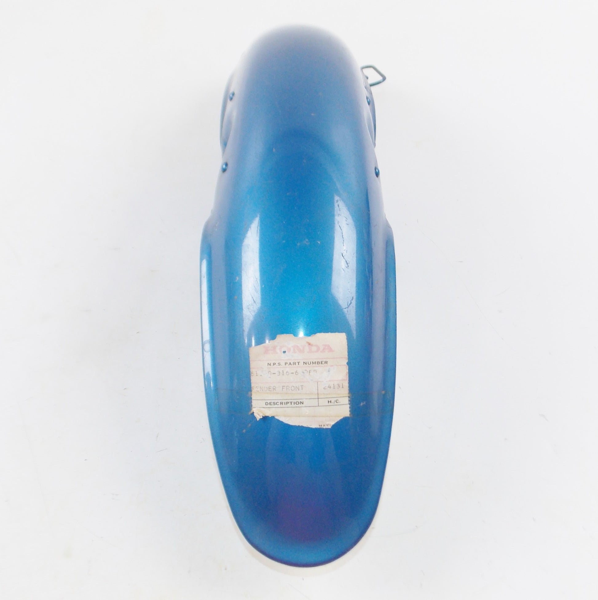 OEM HONDA 19971 CL175 K5 FRONT FENDER BLUE MUDGUARD 61100-316-670 - MotoRaider