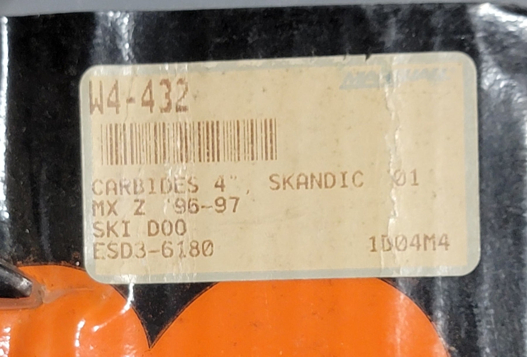 WOODY'S WEAR RUNNERS BARS W4-432 CARBIDES 4" SKANDIC 01 MX Z 1996-1997 SKI DOO E - MotoRaider