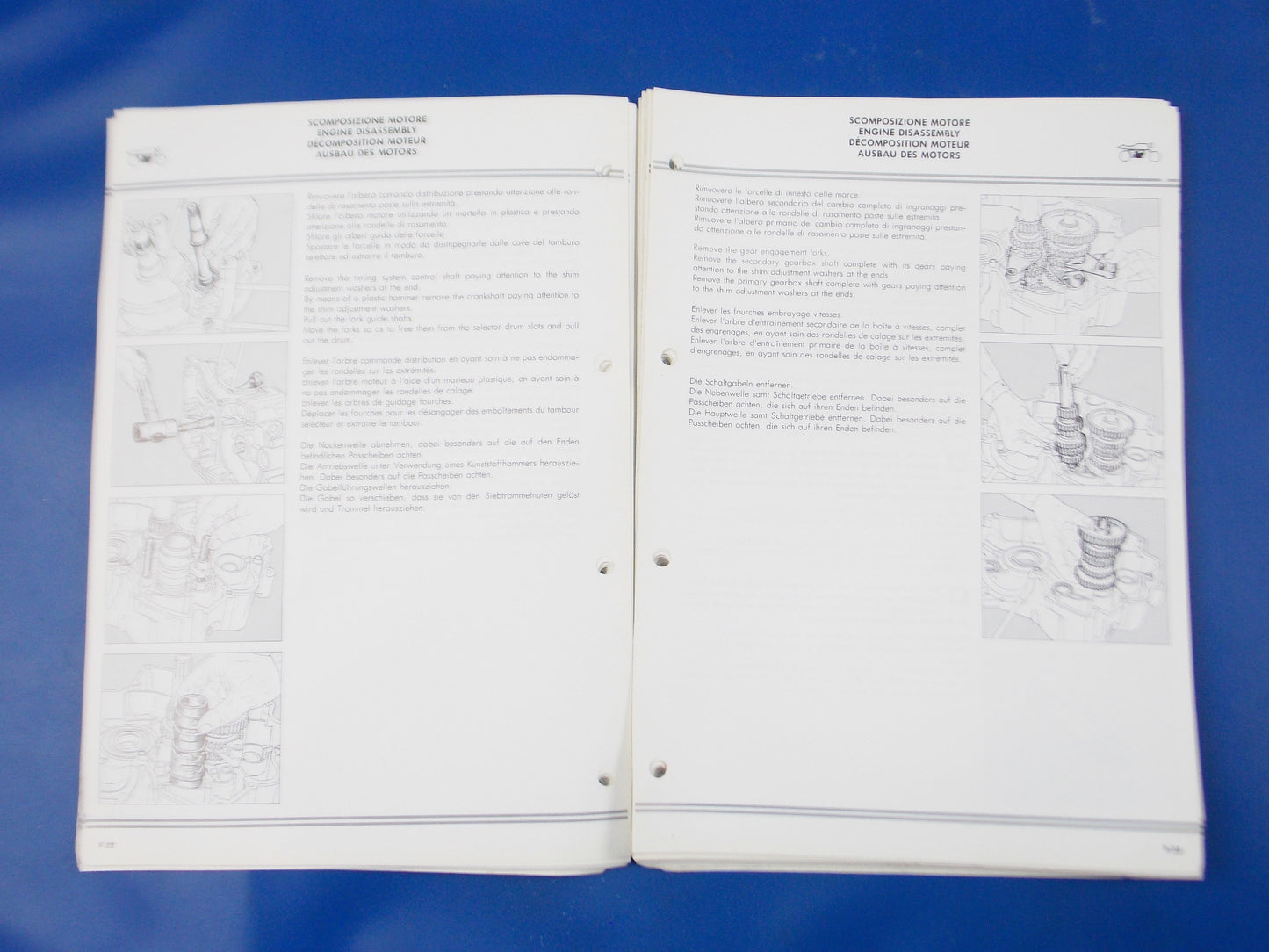 OEM DUCATI 1987 INDIANA 350 650 750 ITALY DEALER WORKSHOP REPAIR MANUAL BOOK - MotoRaider