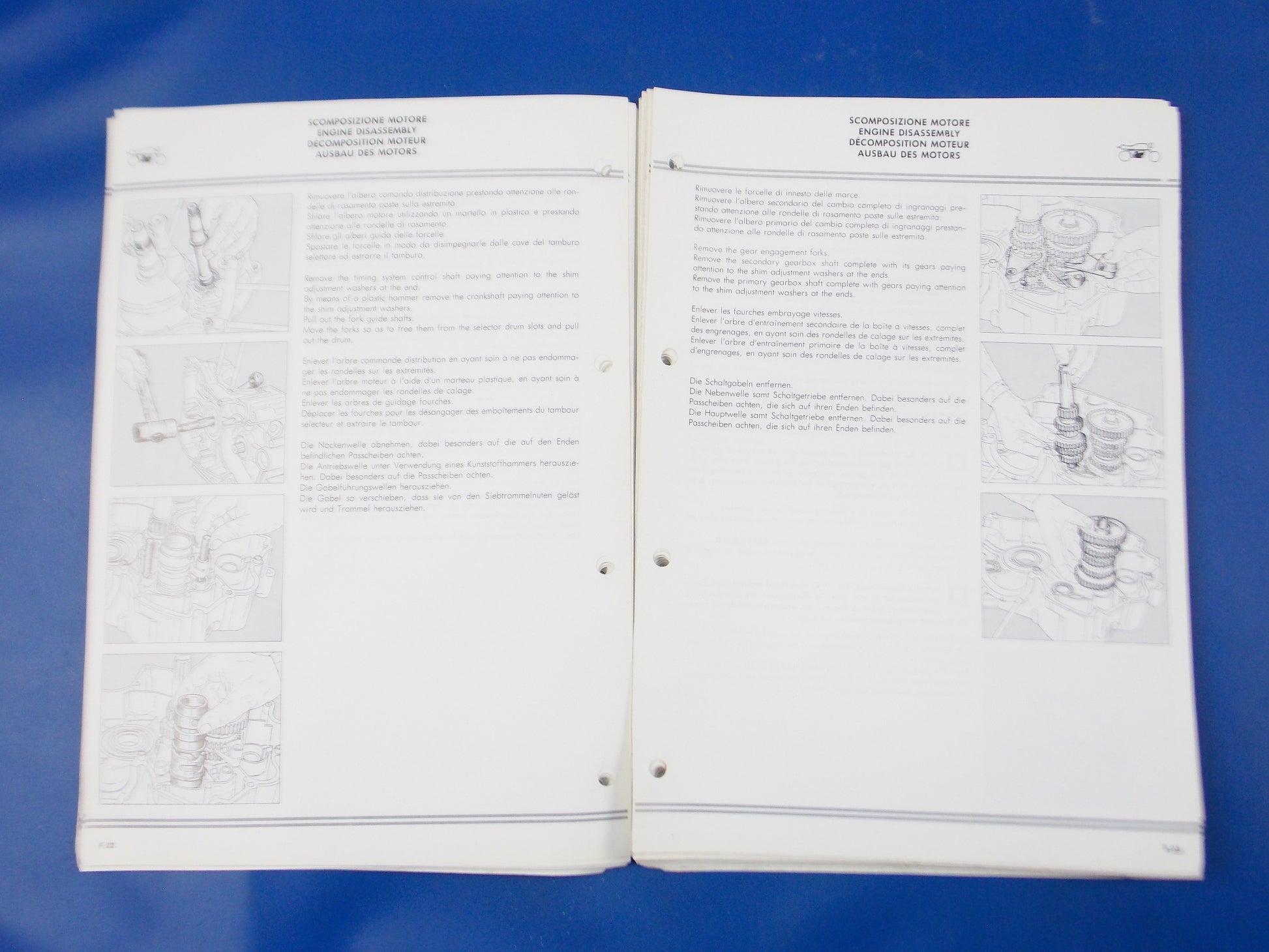OEM DUCATI 1987 INDIANA 350 650 750 ITALY DEALER WORKSHOP REPAIR MANUAL BOOK - MotoRaider