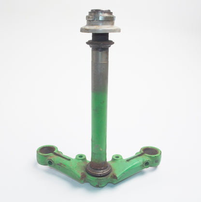 1970's FRONT FORK STEERING STEM + LOWER PLATE CONE RACES + DUST SEAL GREEN - MotoRaider