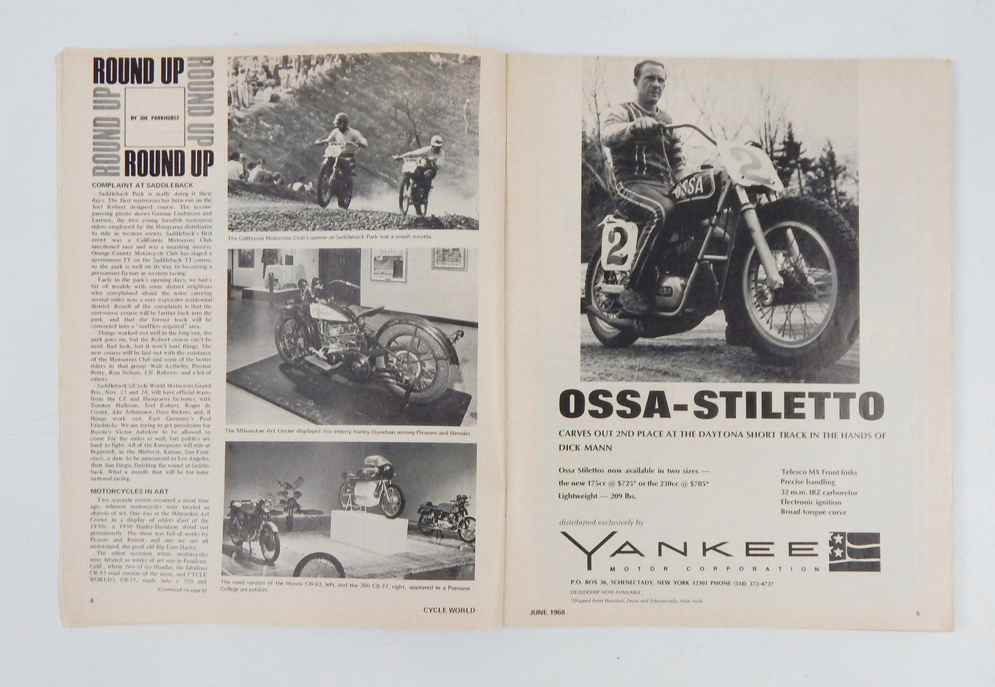CYCLE WORD MAGAZINE1968 ROAD TEST YAMAHA YR2/YR2C MONTESA CAPPRA 360 EGLI VINCEN - MotoRaider
