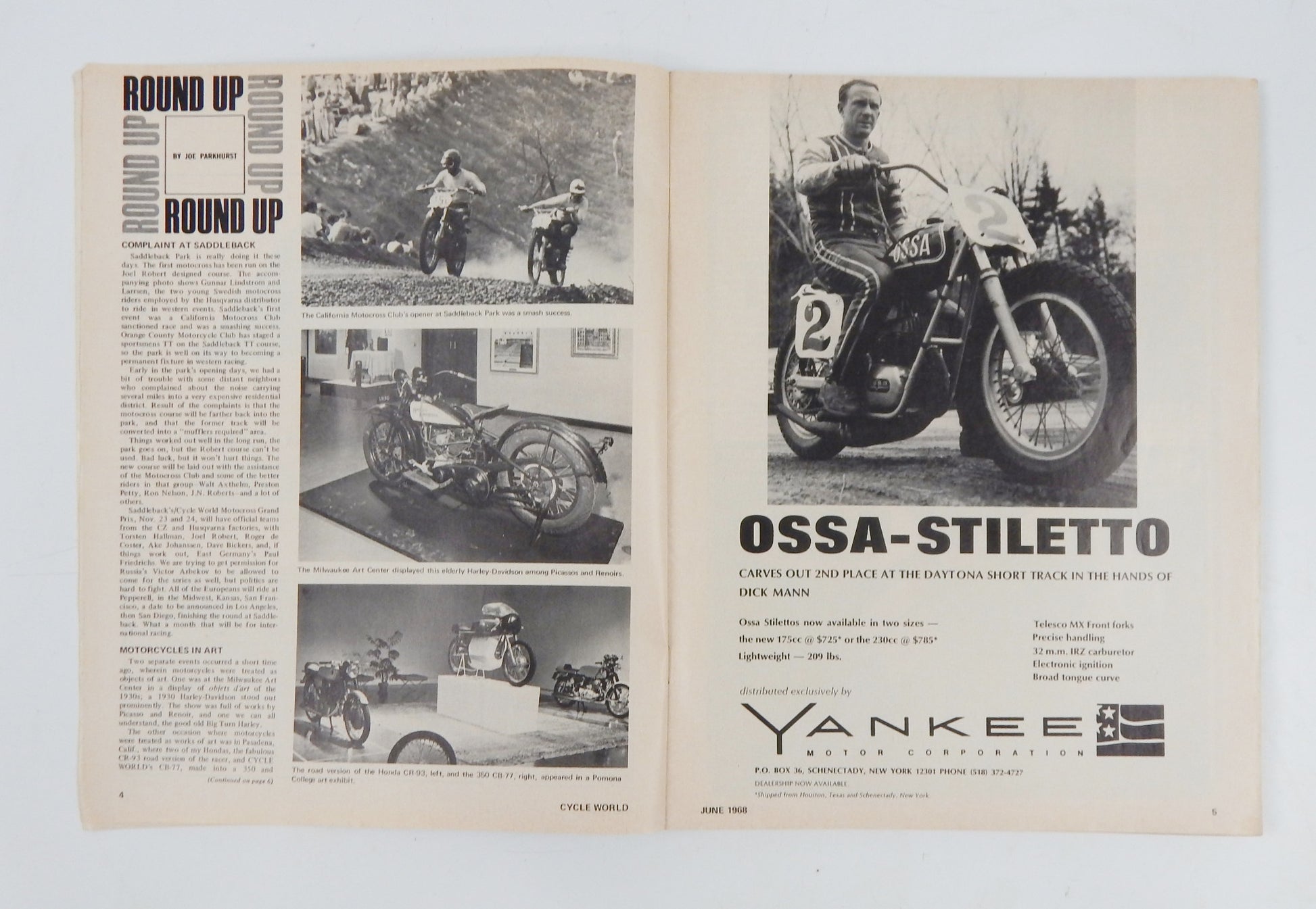 CYCLE WORD MAGAZINE1968 ROAD TEST YAMAHA YR2/YR2C MONTESA CAPPRA 360 EGLI VINCEN - MotoRaider